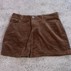 Brandy Meville Brown Velvet Skirt